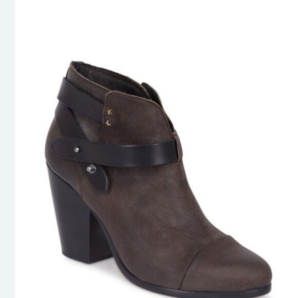 rag & bone Dark Brown HARROW STONE NUBUCK   Ankle Booties EU 39 US  8.5